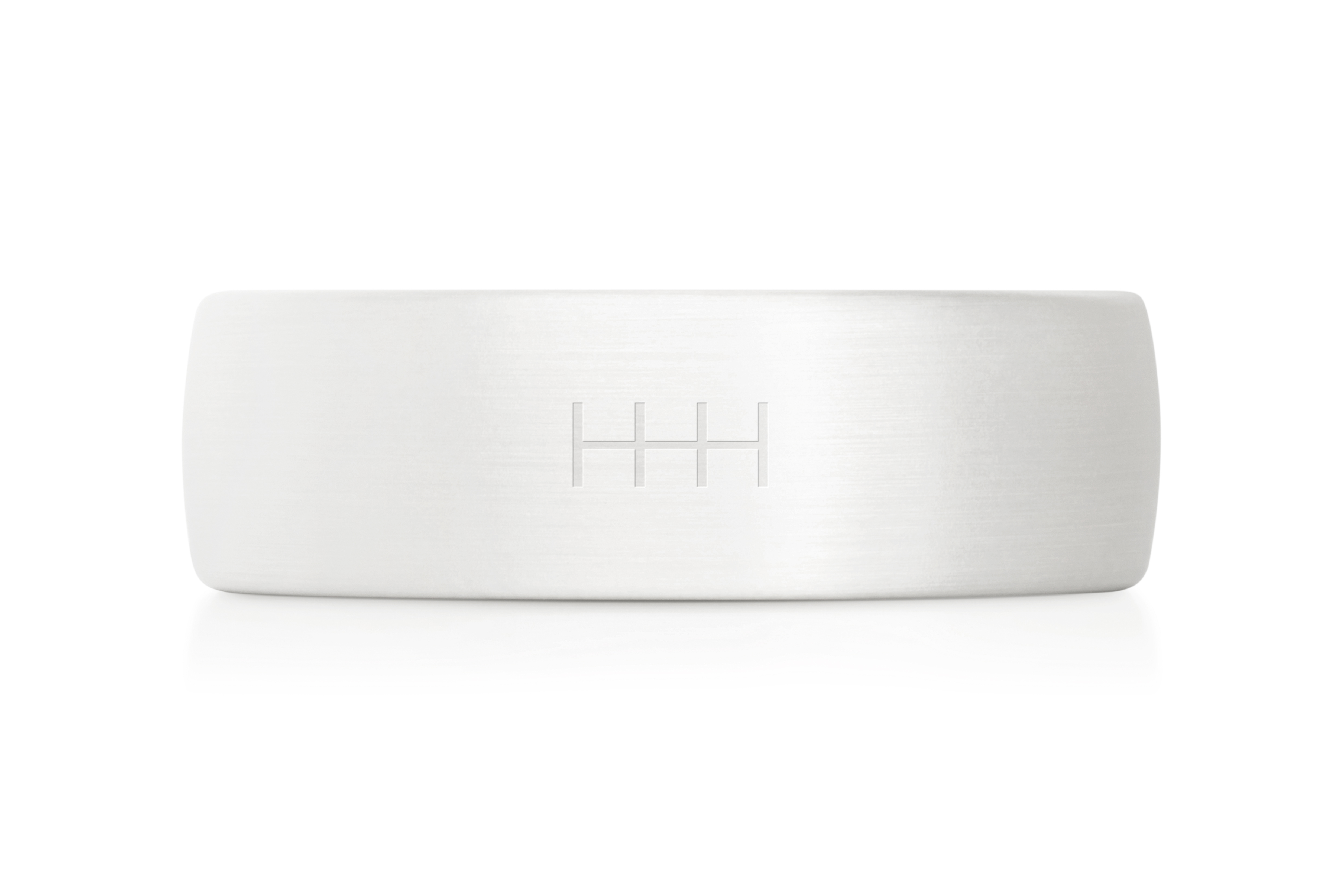 TAIJI day ring — pearl white, white background